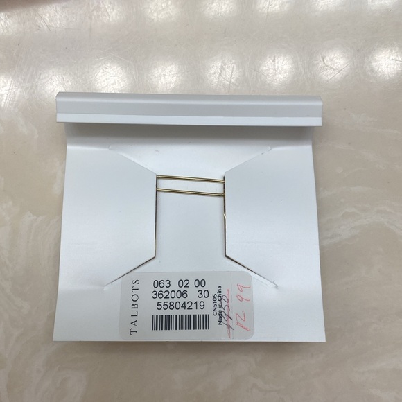 Talbots Bow Gold Hair Clip with a Pearl - Picture 4 of 4